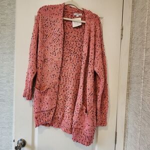 Blakeley Desigms Speckled Pink Cardigan One Size BNWT